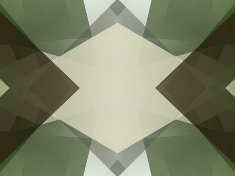 绿色几何抽象拼接立体电脑图案