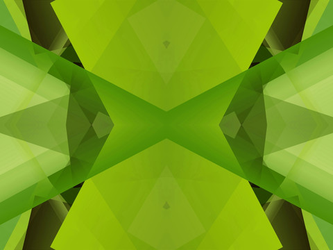 绿色几何拼接抽象立体高清电脑画