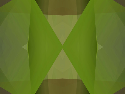 绿色几何拼接抽象立体高清电脑画