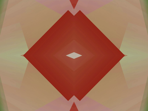 红色立体几何抽象拼接面电脑图案