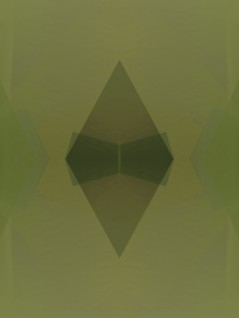 绿色立体抽象几何拼接电脑图案