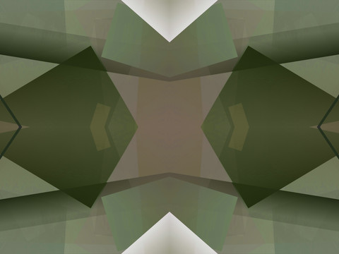绿色几何抽象拼接面立体电脑图案