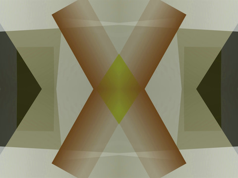 绿色几何抽象拼接面立体电脑图案