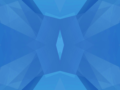 蓝色立体几何抽象拼接高清电脑画