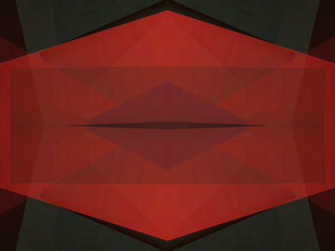 红色立体几何拼接抽象电脑图案