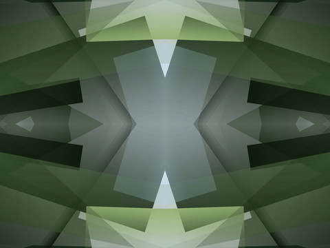 绿色几何抽象拼接立体电脑图案