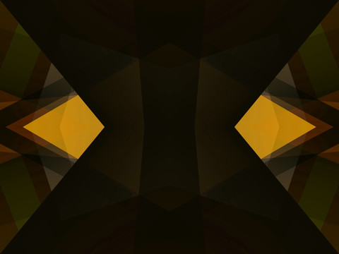 黑色几何拼接立体高清抽象电脑画