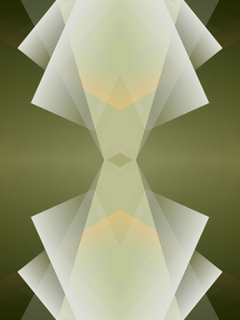 绿色抽象几何立体拼接面电脑图案