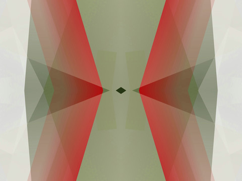 红色立体几何抽象拼接面电脑图案