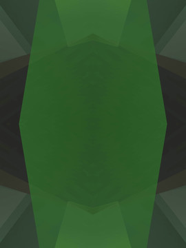 绿色几何拼接立体抽象艺术图案