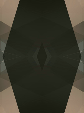 黑色几何抽象立体拼接高清电脑画