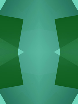绿色几何抽象拼接高清立体电脑画