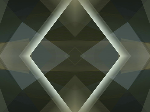 黑色立体几何拼接抽象电脑画高清