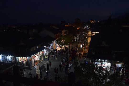 云南大理古城 古城夜市