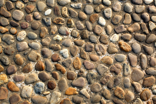 石头子 鹅卵石 石子路