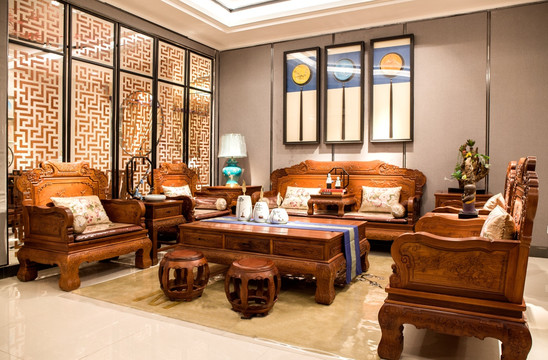 中式红木沙发