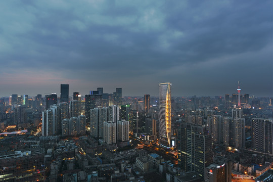 成都九眼桥夜景 成都安顺廊桥