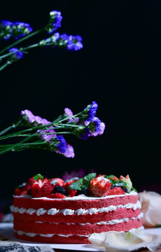 红丝绒裸蛋糕