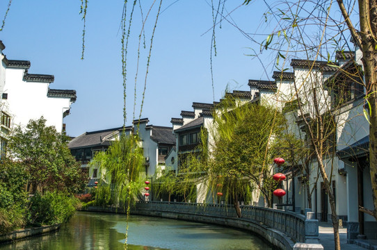 江南水乡古镇南京老城南秦淮河
