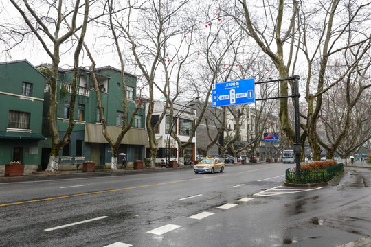 浙江杭州街景 杭州南山路