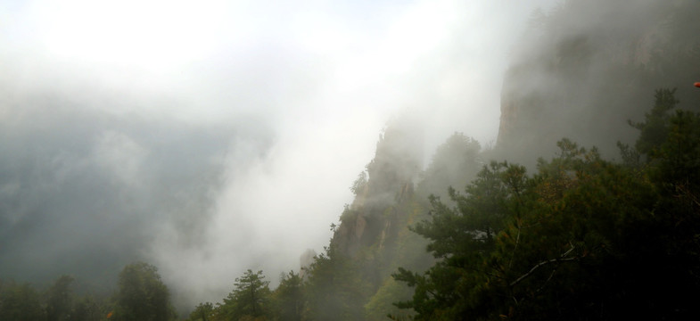 山间晨雾