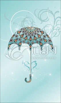 孔雀雨伞