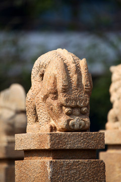 雕塑 狮子 石头狮子 雕刻