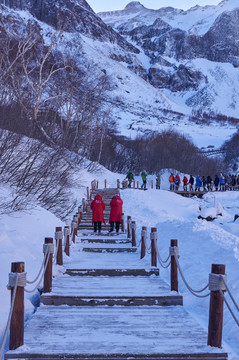 吉林长白山冬天雪景