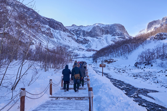 吉林长白山冬天雪景