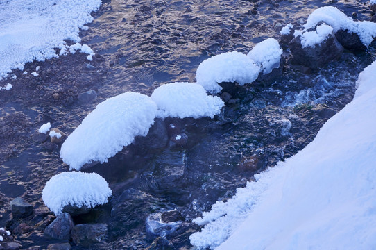 吉林长白山冬天雪景