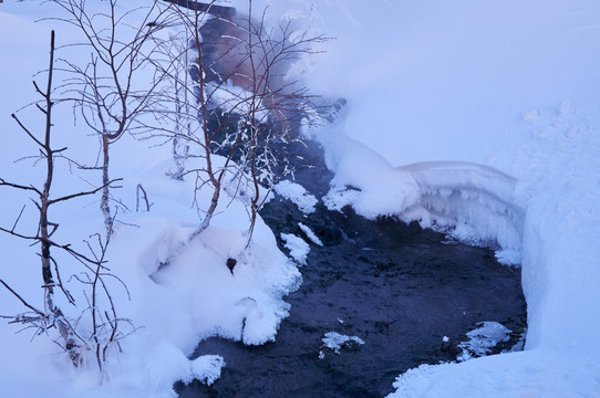 吉林长白山冬天雪景