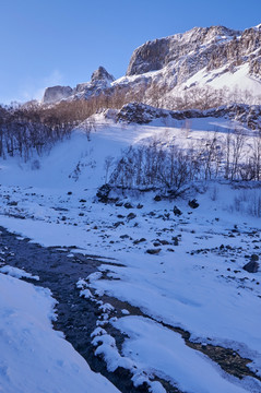 吉林长白山冬天雪景