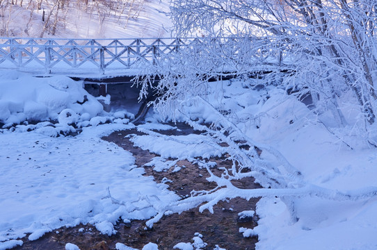 吉林长白山冬天雪景