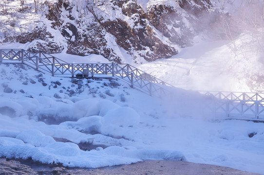 吉林长白山冬天雪景