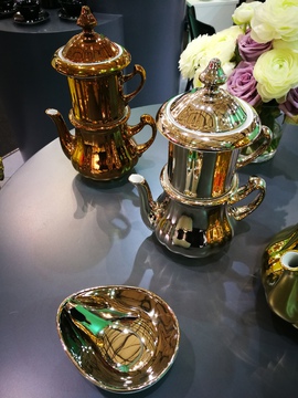金色茶具 餐具 陶瓷