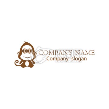 卡通小猴子创意logo