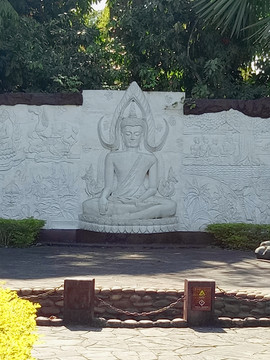 傣族佛教文化墙浮雕