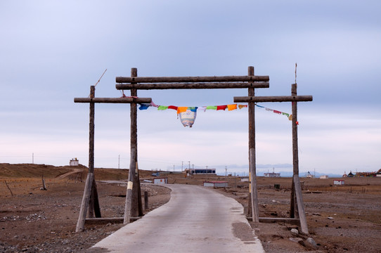 青海湖风马旗