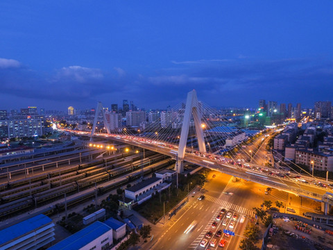 宁波福明大桥夜景