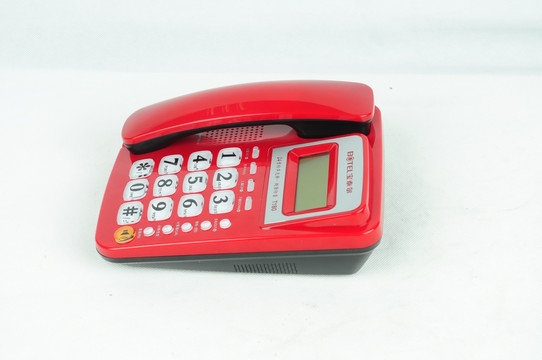 红色电话机 固定电话 座机