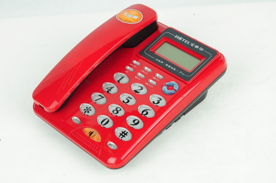 红色电话机 座机 固定电话