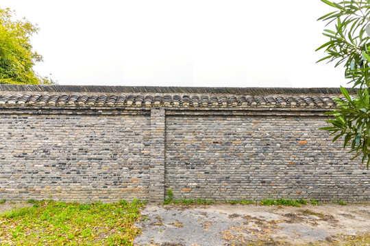 园林青砖围墙