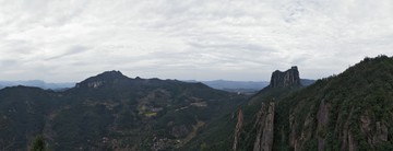 浦江仙华山俯瞰全景