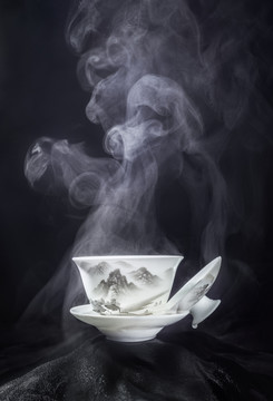 盖碗茶云雾