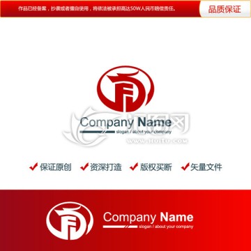 原创设计字母FD标志LOGO