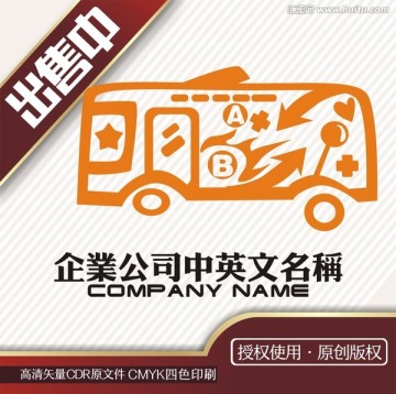 巴士汽车欢乐玩具logo标志