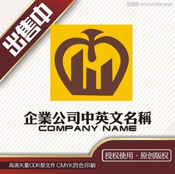 苹果楼盘置业logo标志