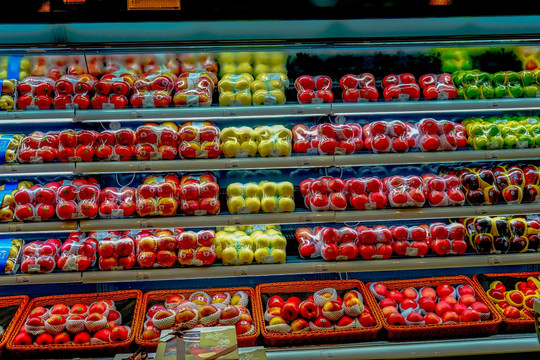 超市内景 水果专柜