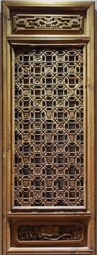 大理传统木雕格子门窗素材
