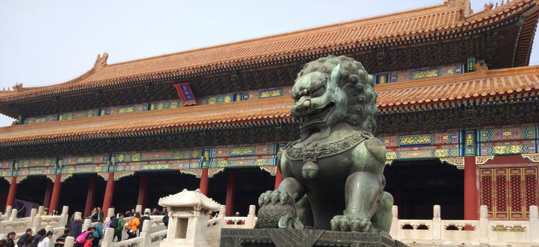 北京故宫太和门 铜狮子